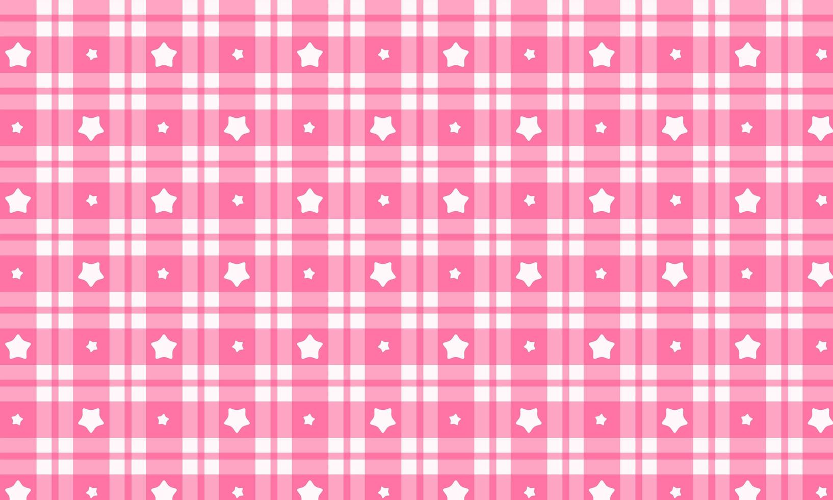 Pink Star Checkered Pattern Background photo
