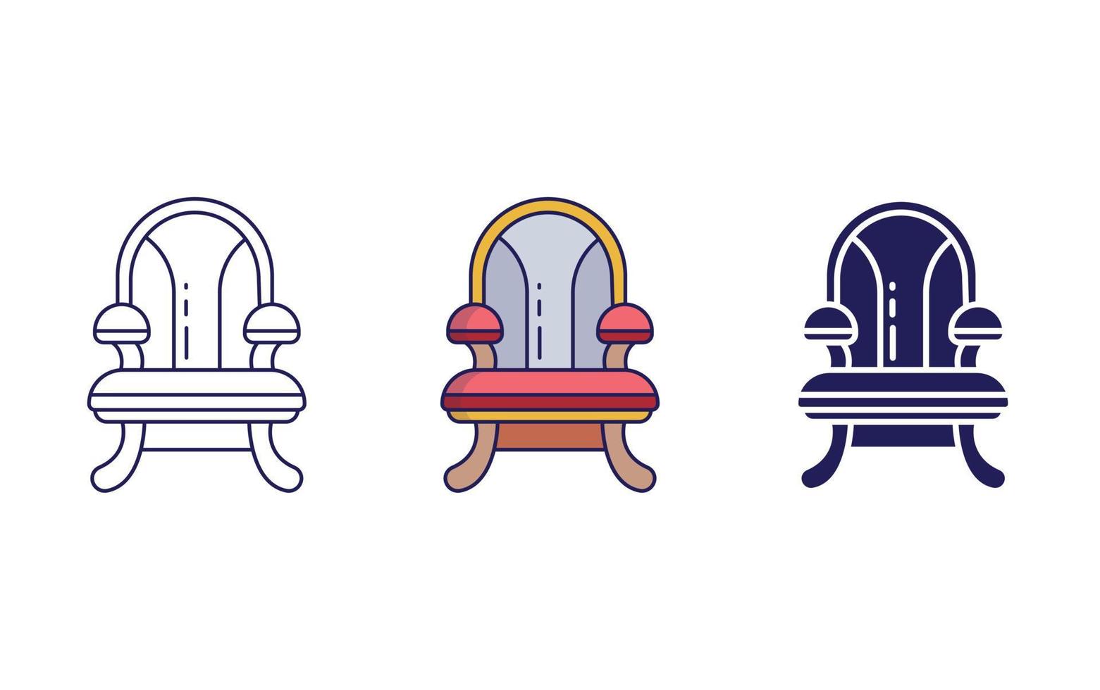 Throne vector icon