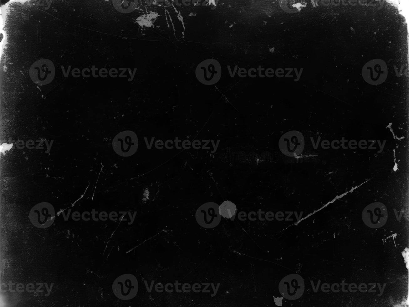 Distressed Black Scratched Texture with Old Film Effect - Grunge Monochrome Background for Design and Art - Vintage Aged Backdrop photo