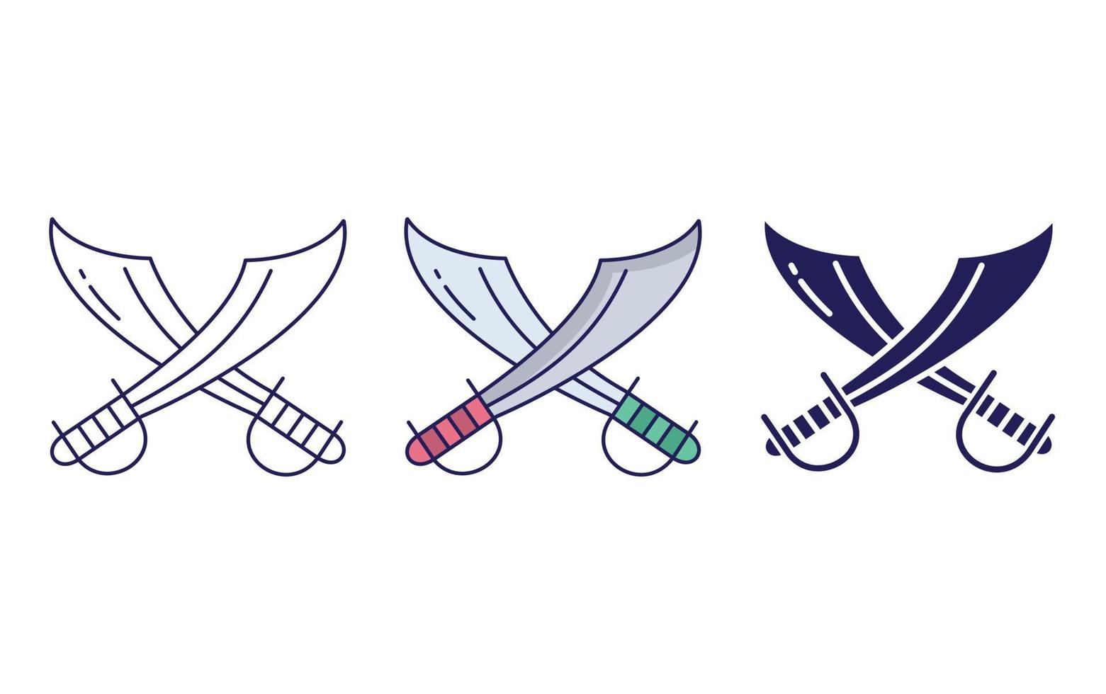 Persian Sword vector icon vector icon