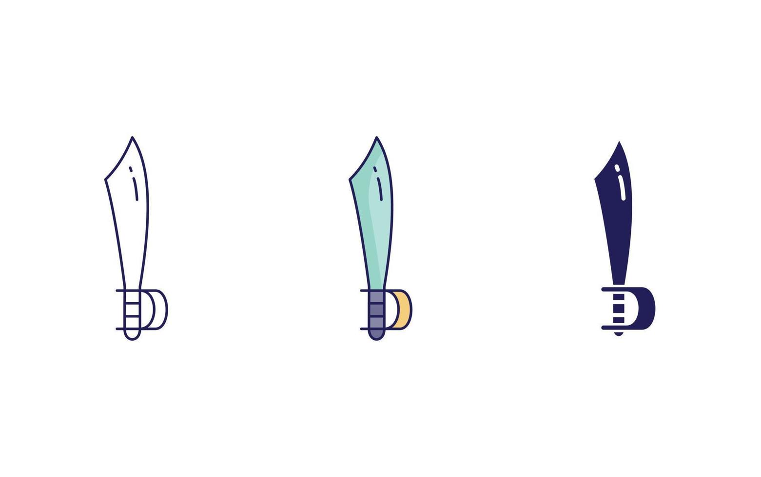 Persian Sword vector icon