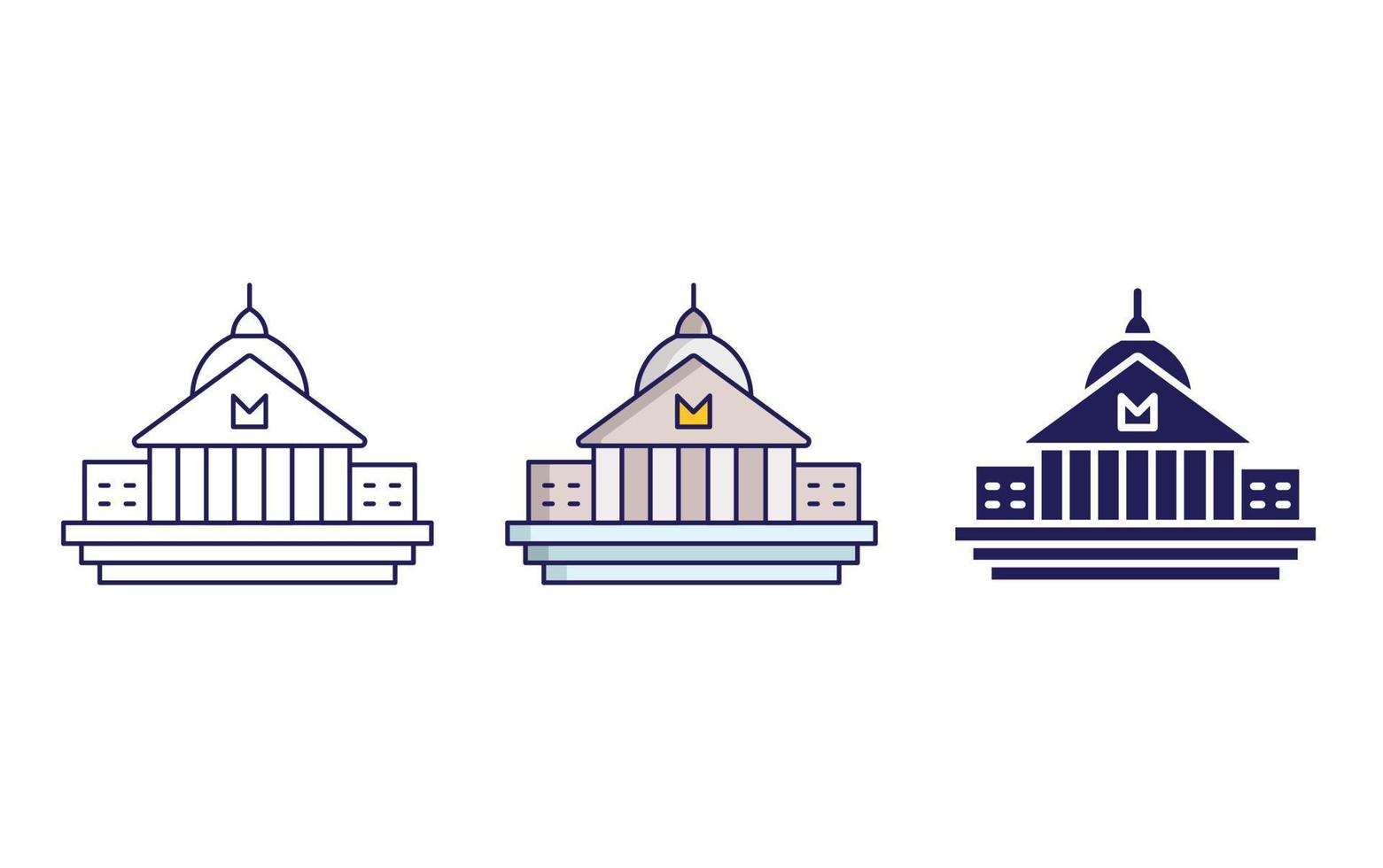 Senate house vector icon