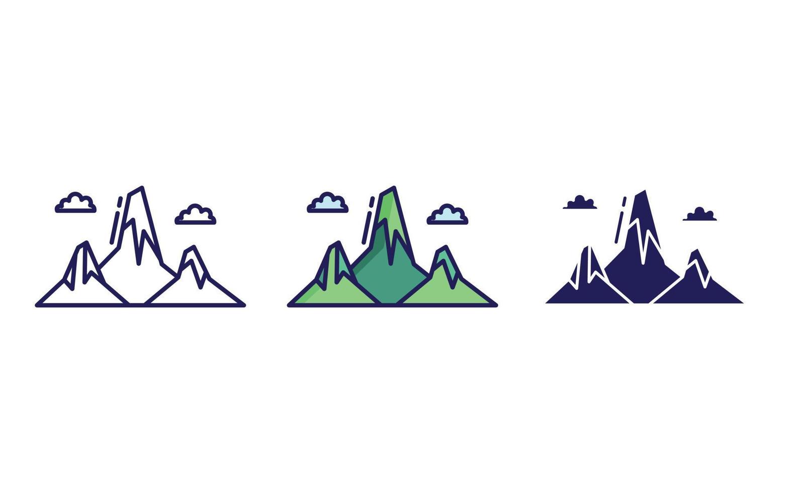 Green Mountain vector icon