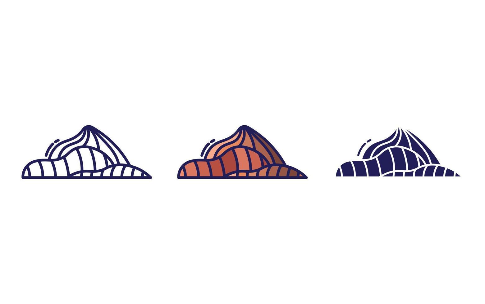 fold mountains vector icon