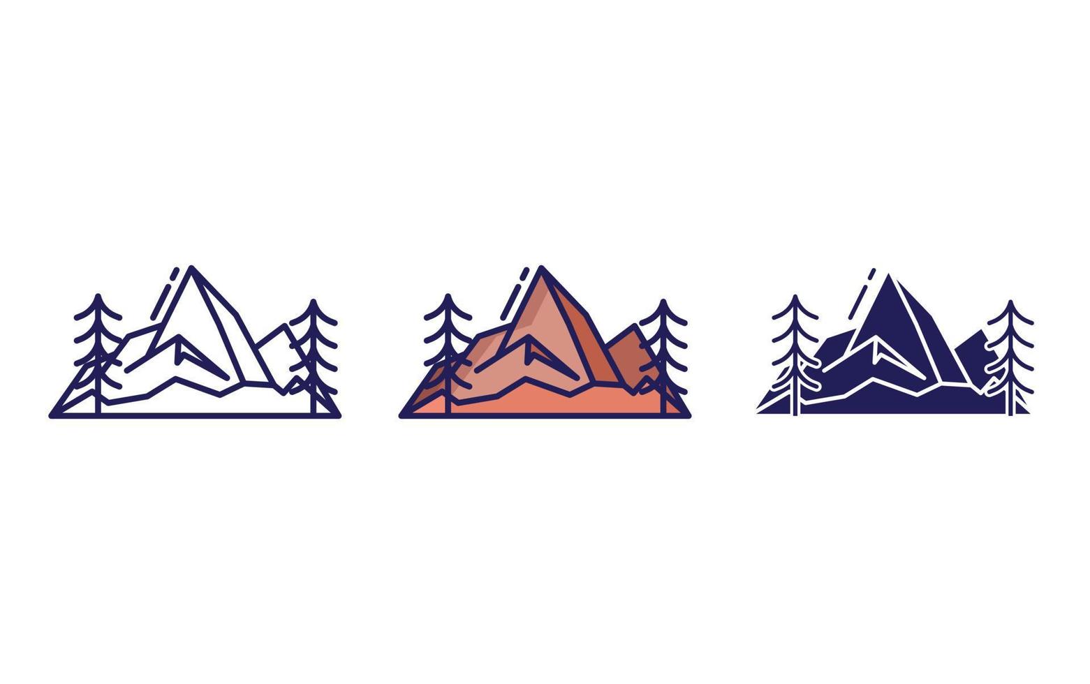 fell mountains vector icon