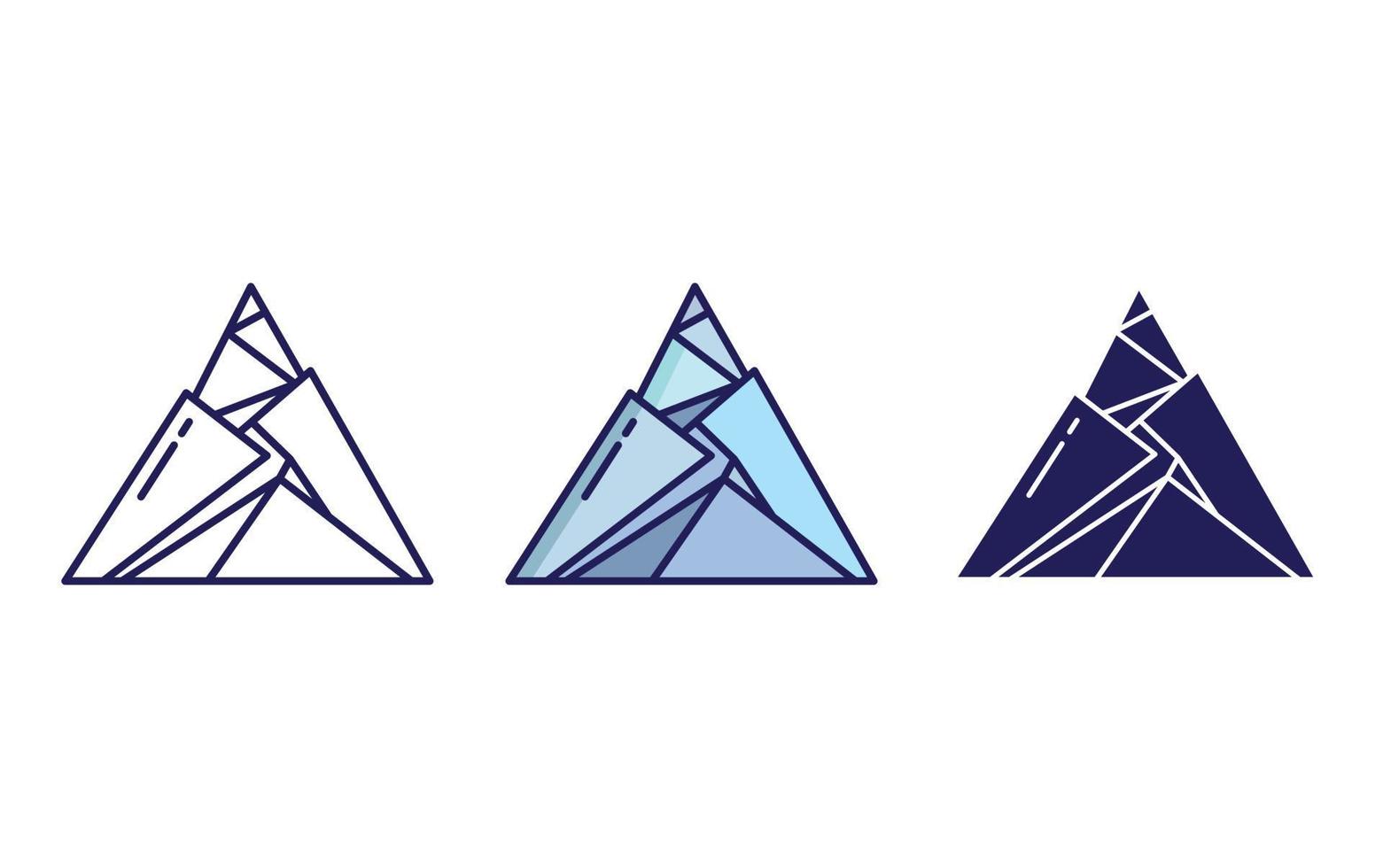 trek mountains vector icon
