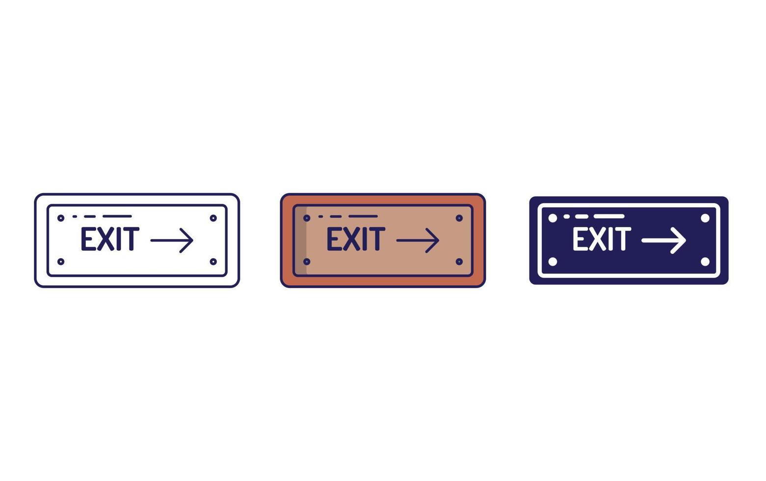 Exit vector icon