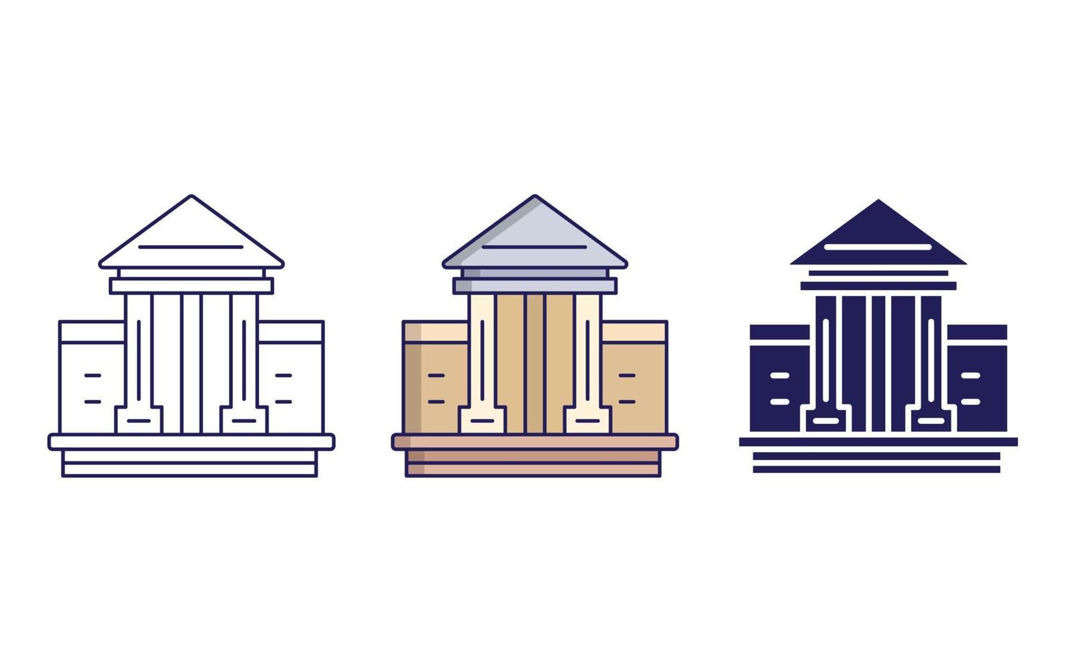 Government building vector icon