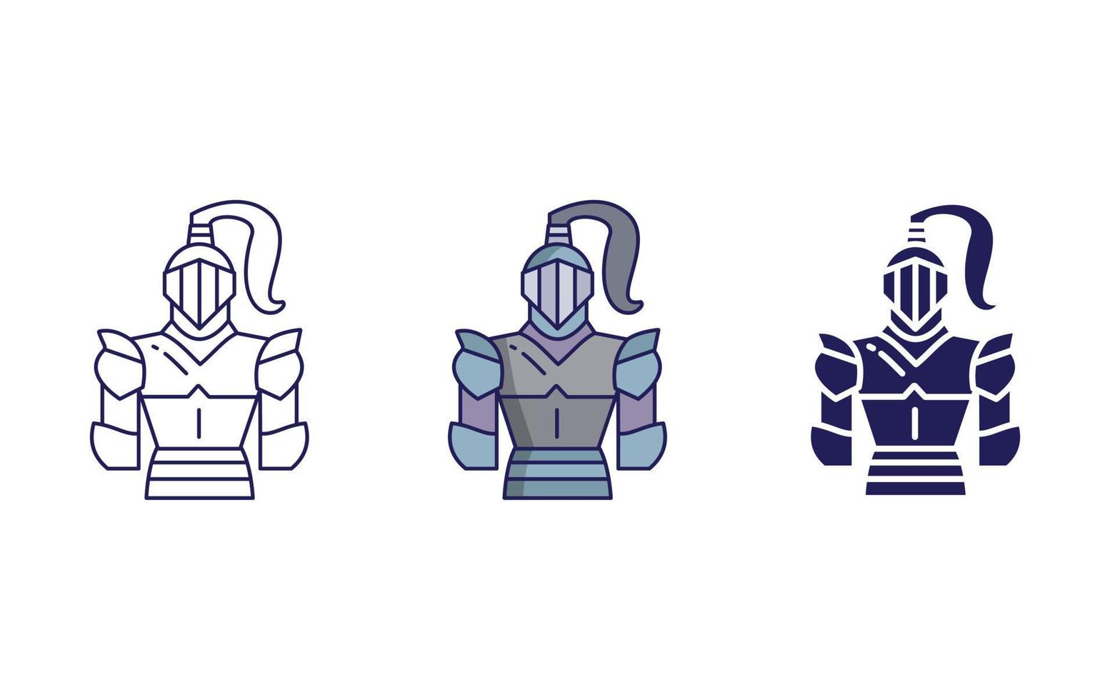 Knight Culet Armor vector icon