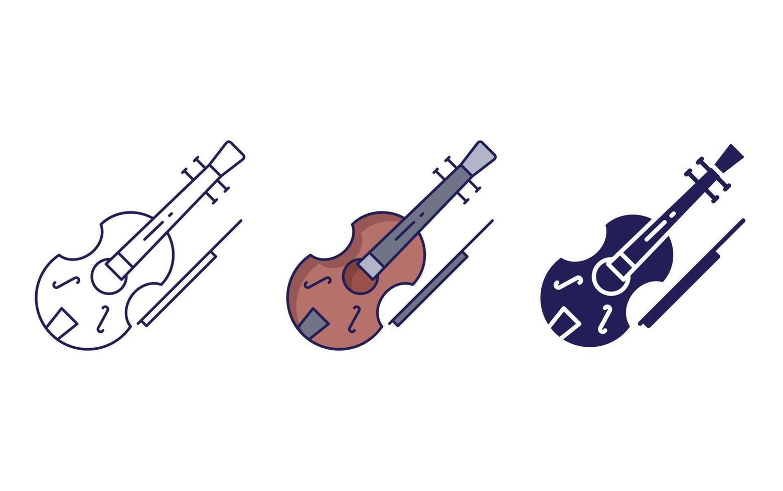 icono de vector de violín