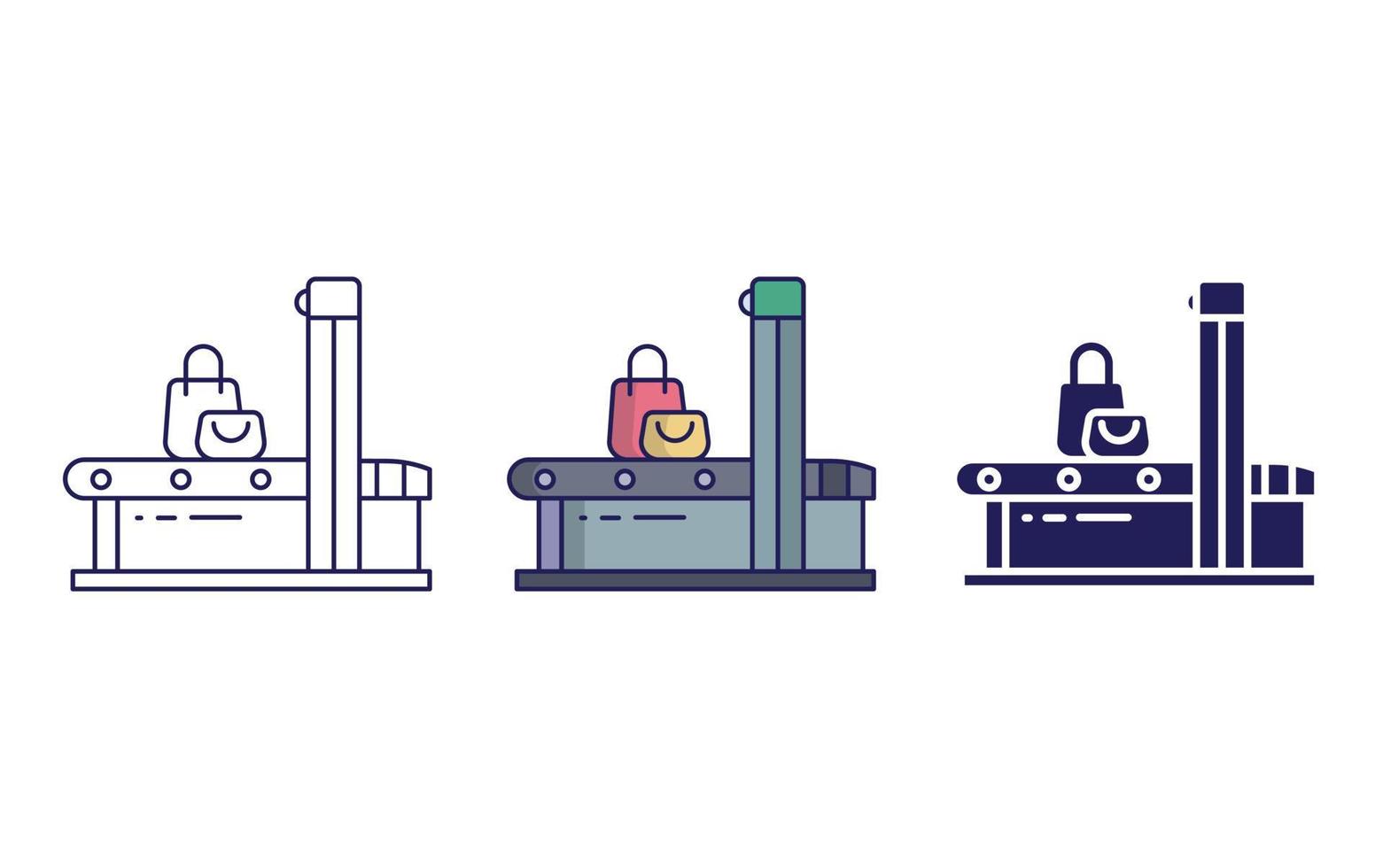 Security baggage vector icon