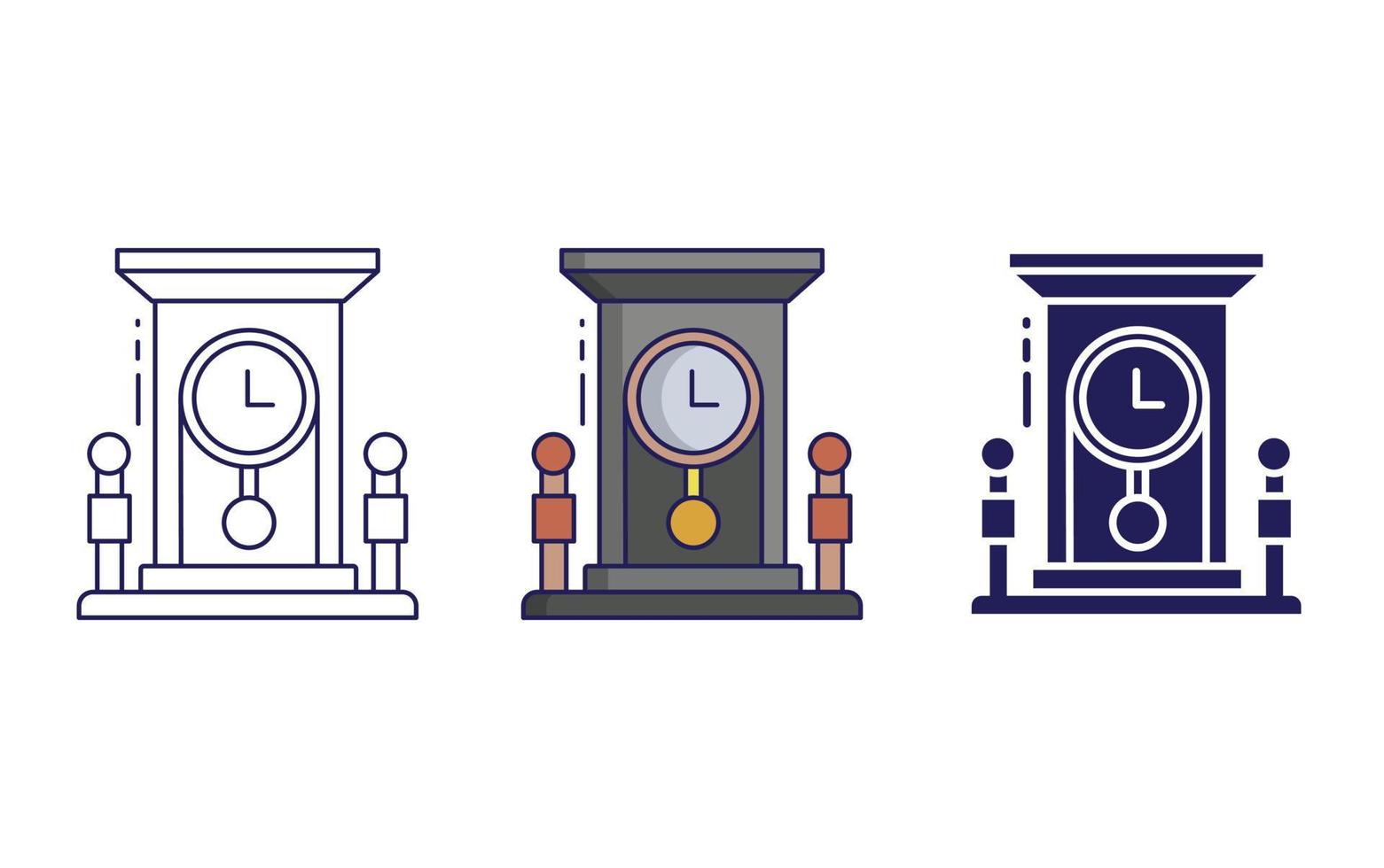 Ancient Clock vector icon