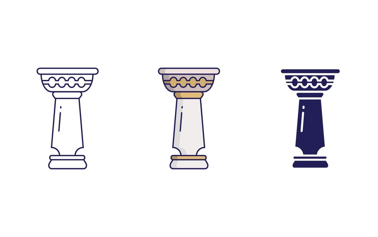 Pattern pillar vector icon