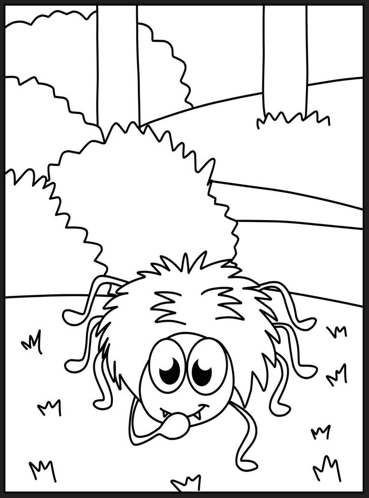 Cute Bugs and Insects Coloring pages 23159013 Vector Art at Vecteezy