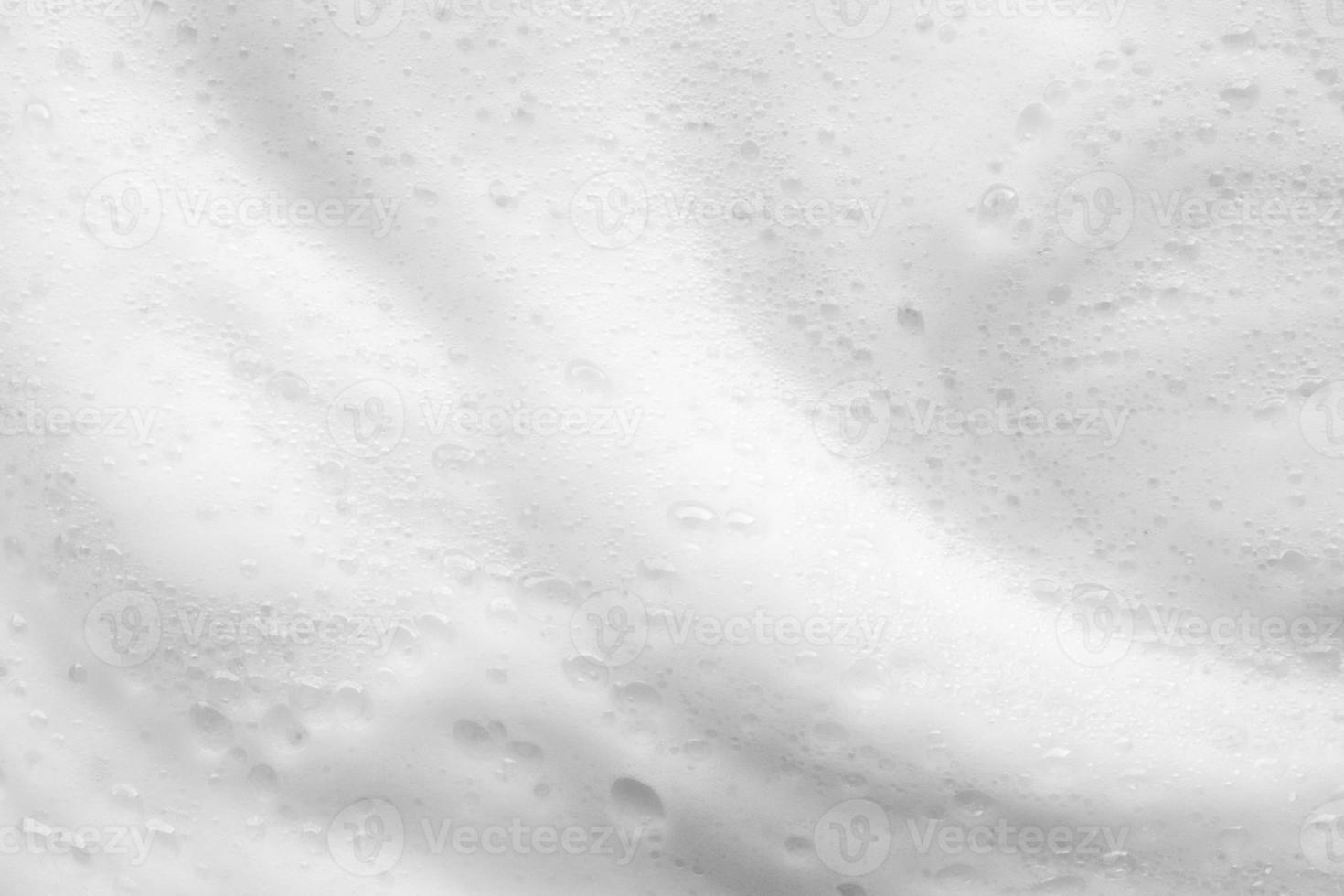 Abstract white soap foam bubbles texture background photo