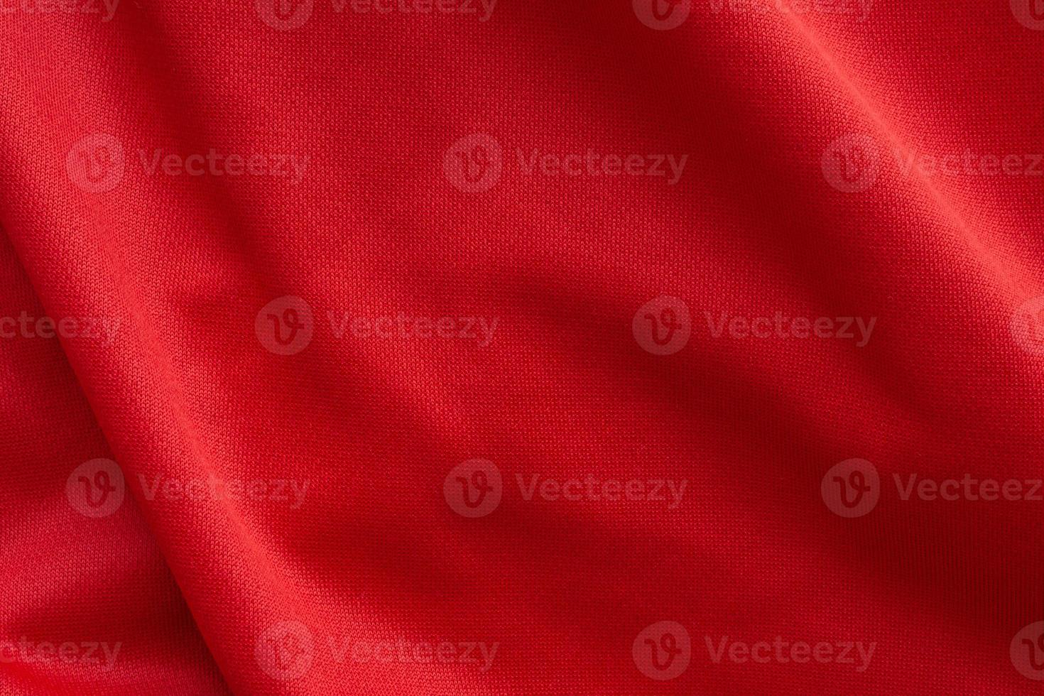 Red sports clothing fabric football shirt jersey texture background photo