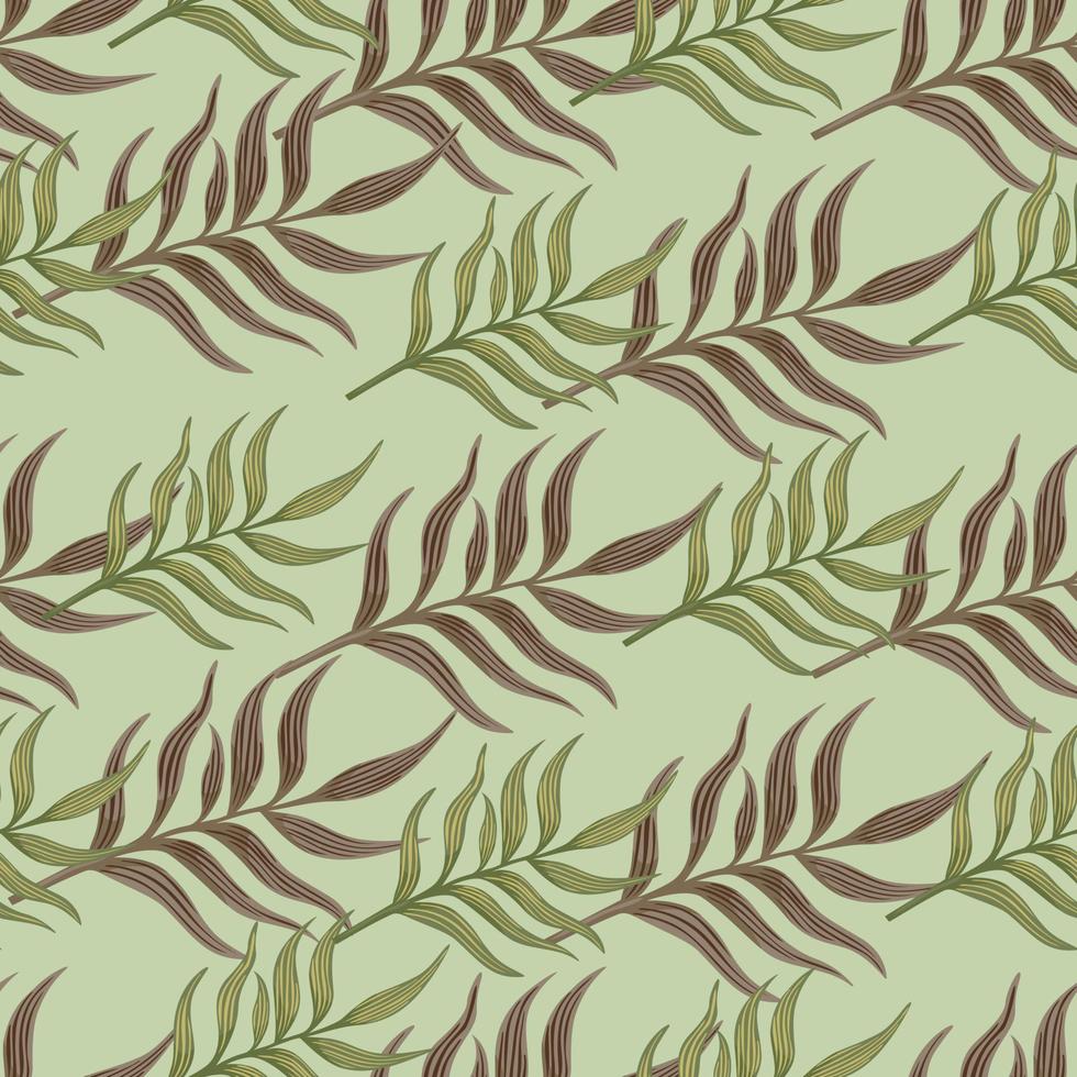 Fern leaf wallpaper. Abstract exotic plant seamless pattern. Tropical palm leaves pattern. Botanical texture. vector