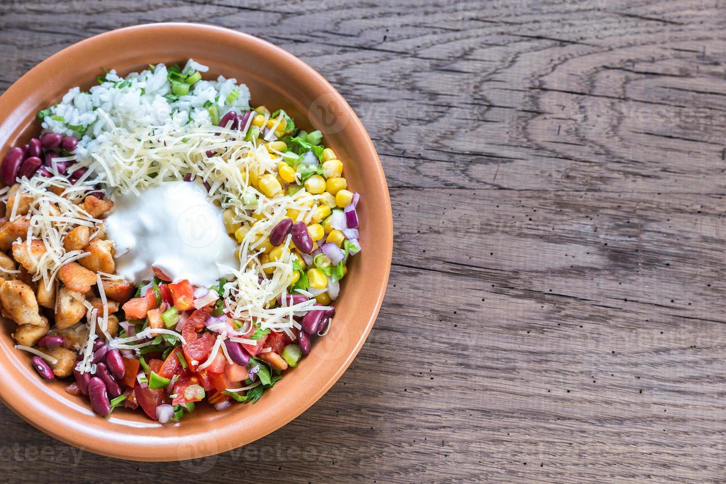 Chicken burrito bowl photo