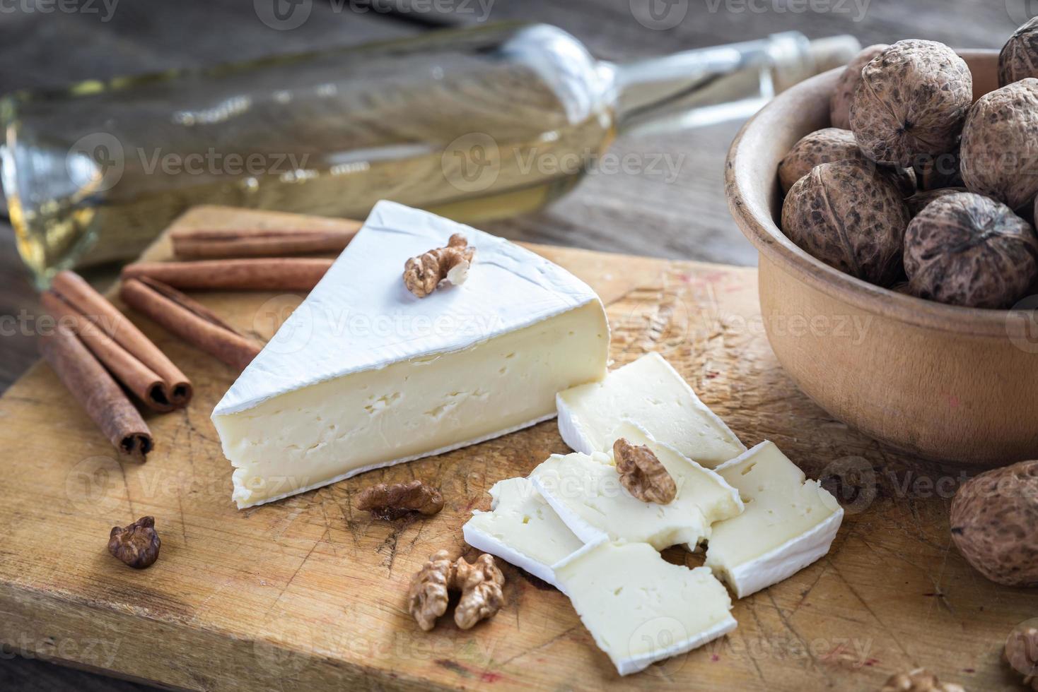 Brie cheese with nuts photo