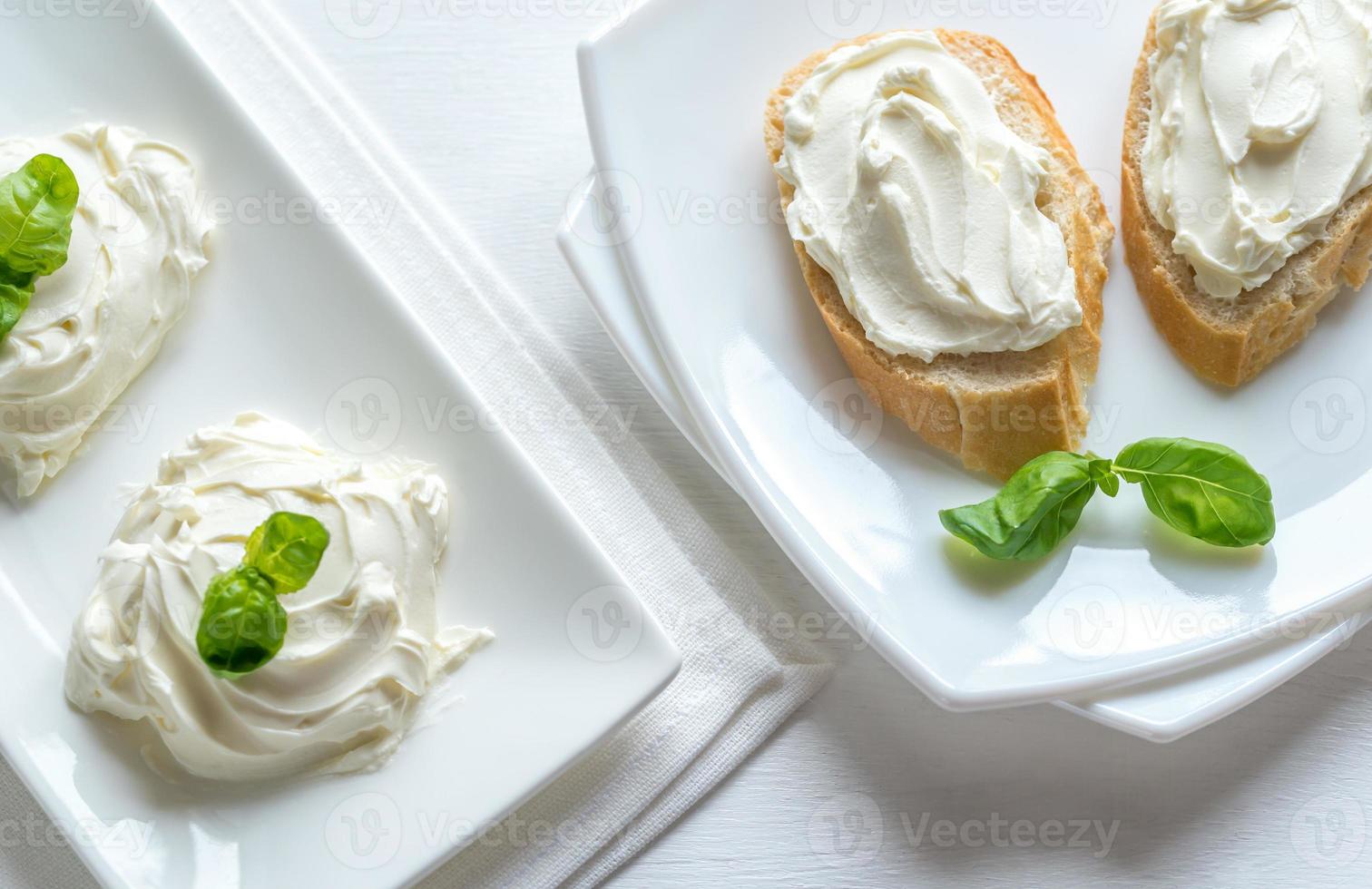 sándwiches con queso crema foto