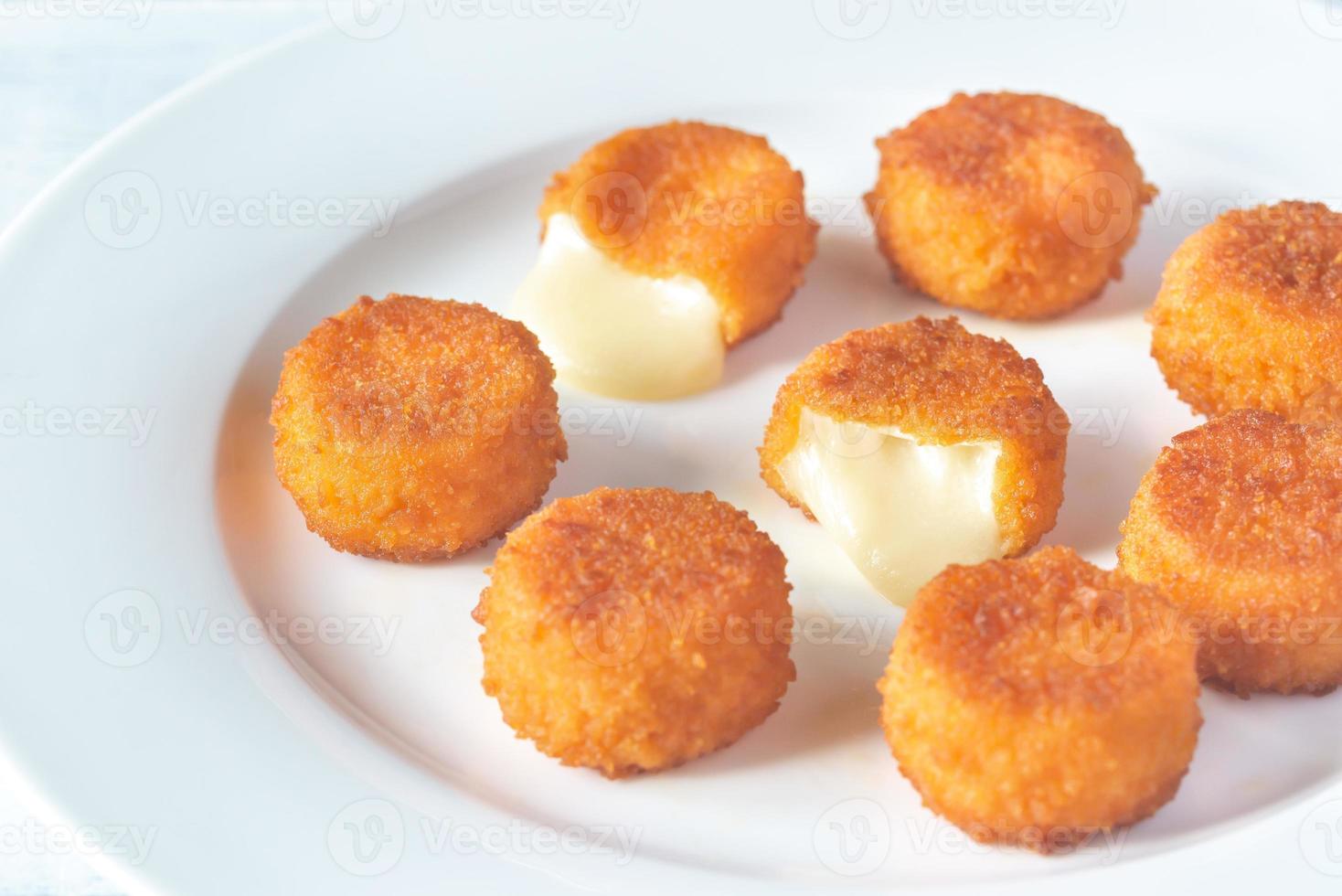 Camembert nuggets closeup photo