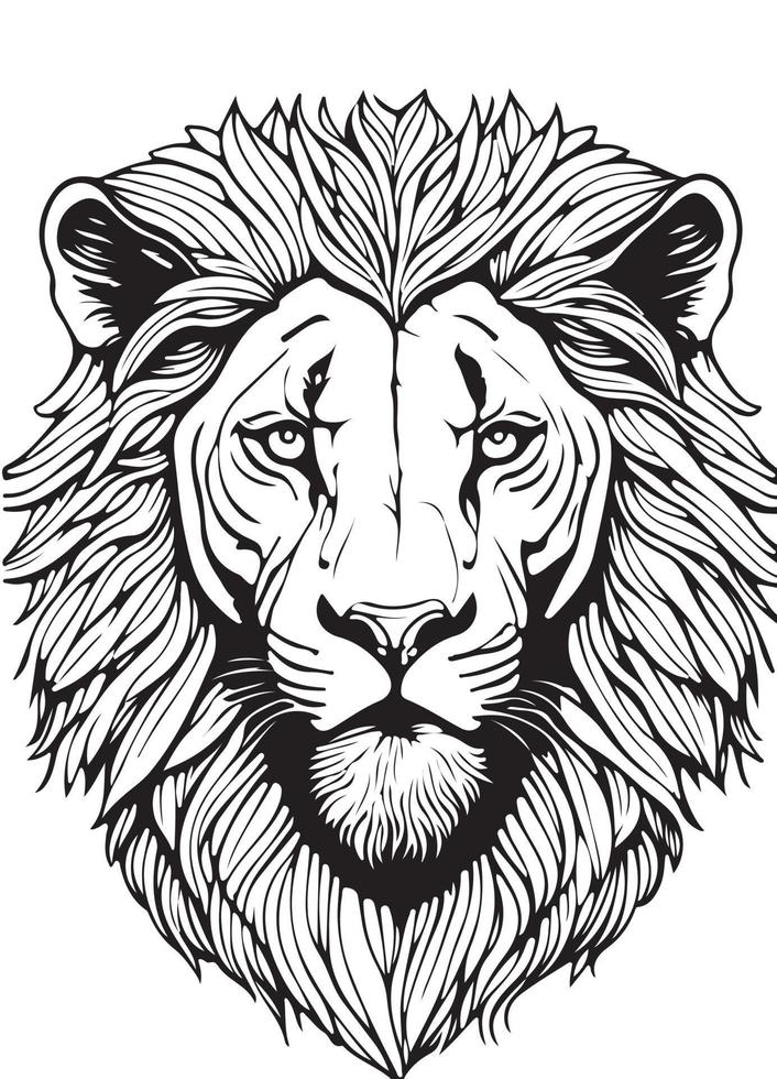 Lion.Mascot Templates.Vector illustration mandala for vinyl cutting vector