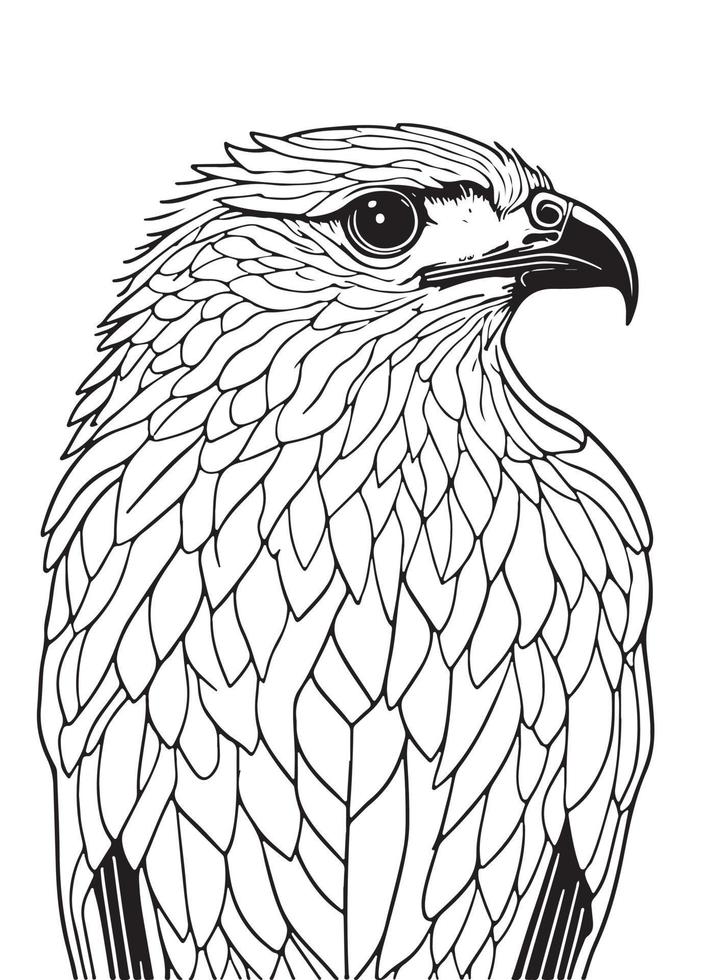 Eagle.Black and White Illustration ready for vinyl cutting. vector