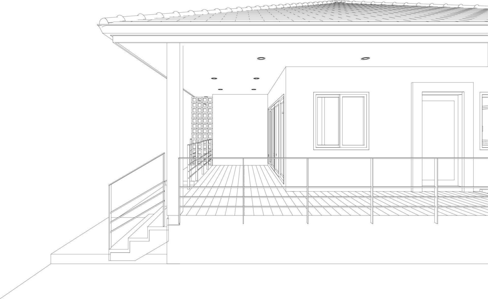 3D illustration of residential project vector