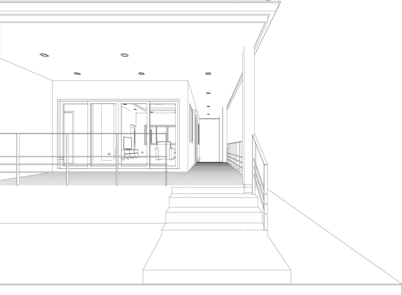 3D illustration of residential project vector