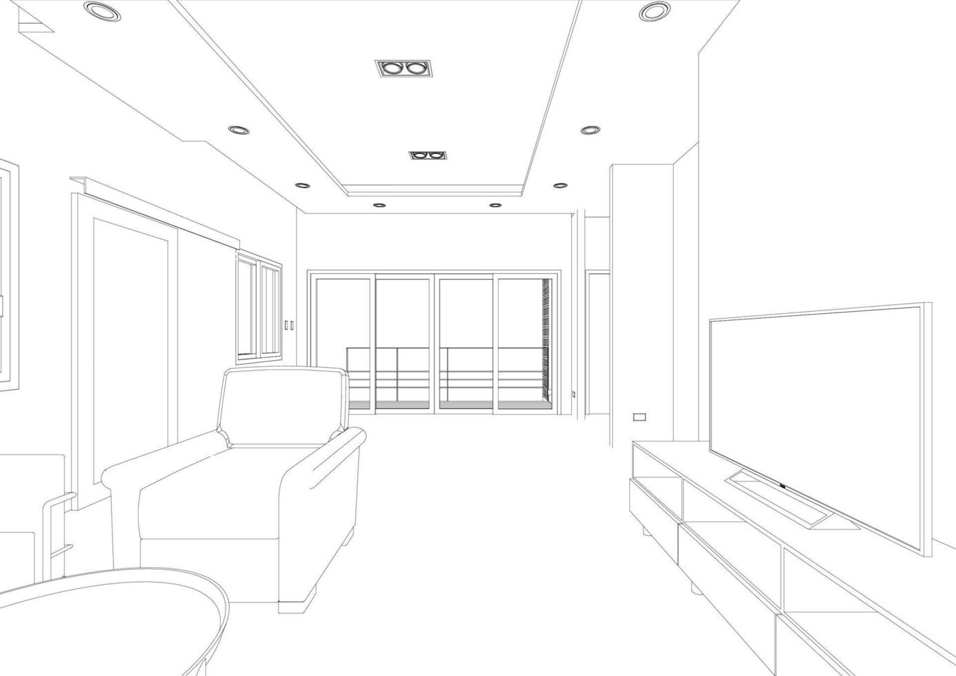 3D illustration of residential project vector