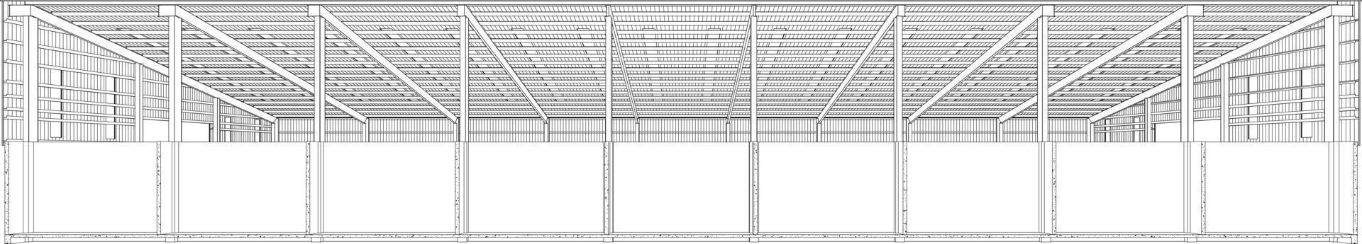 3D illustration of building project vector