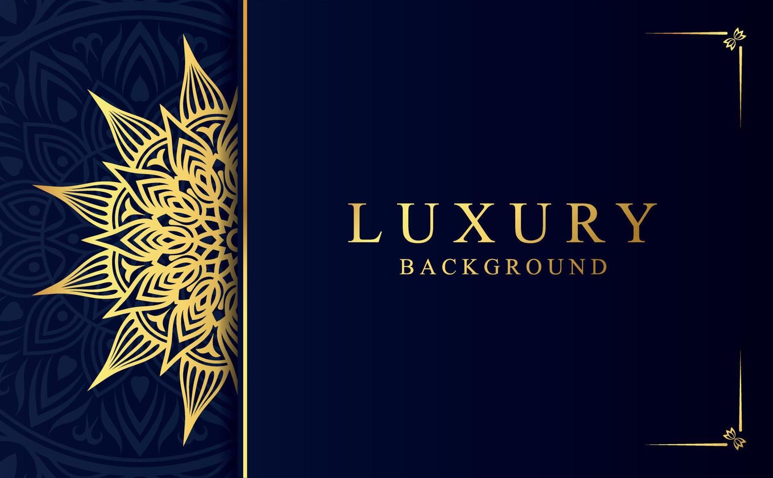 Luxury Arabic mandala design background in gold color vector