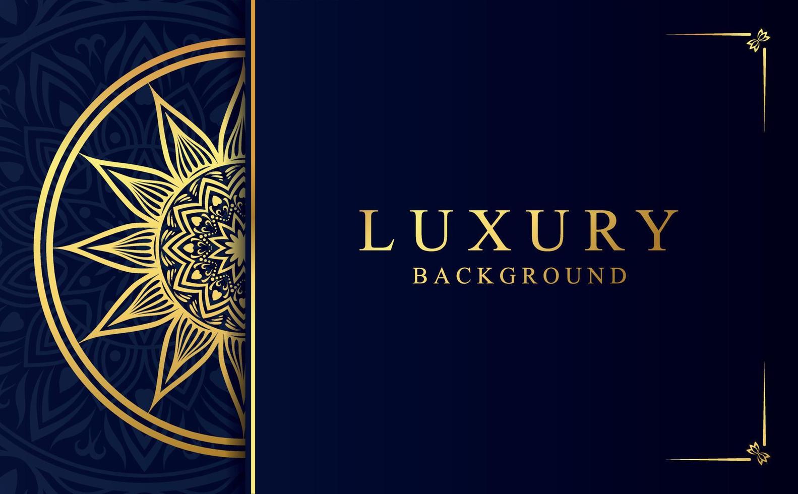 Luxury Arabic mandala design background in gold color vector