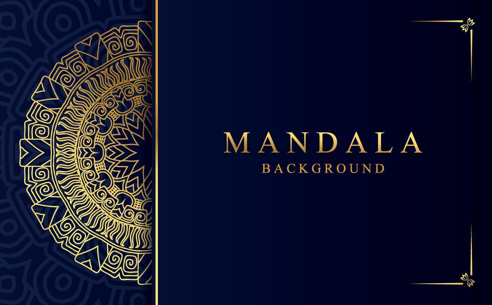 Luxury ornamental mandala background with golden arabesque pattern in Arabic style vector