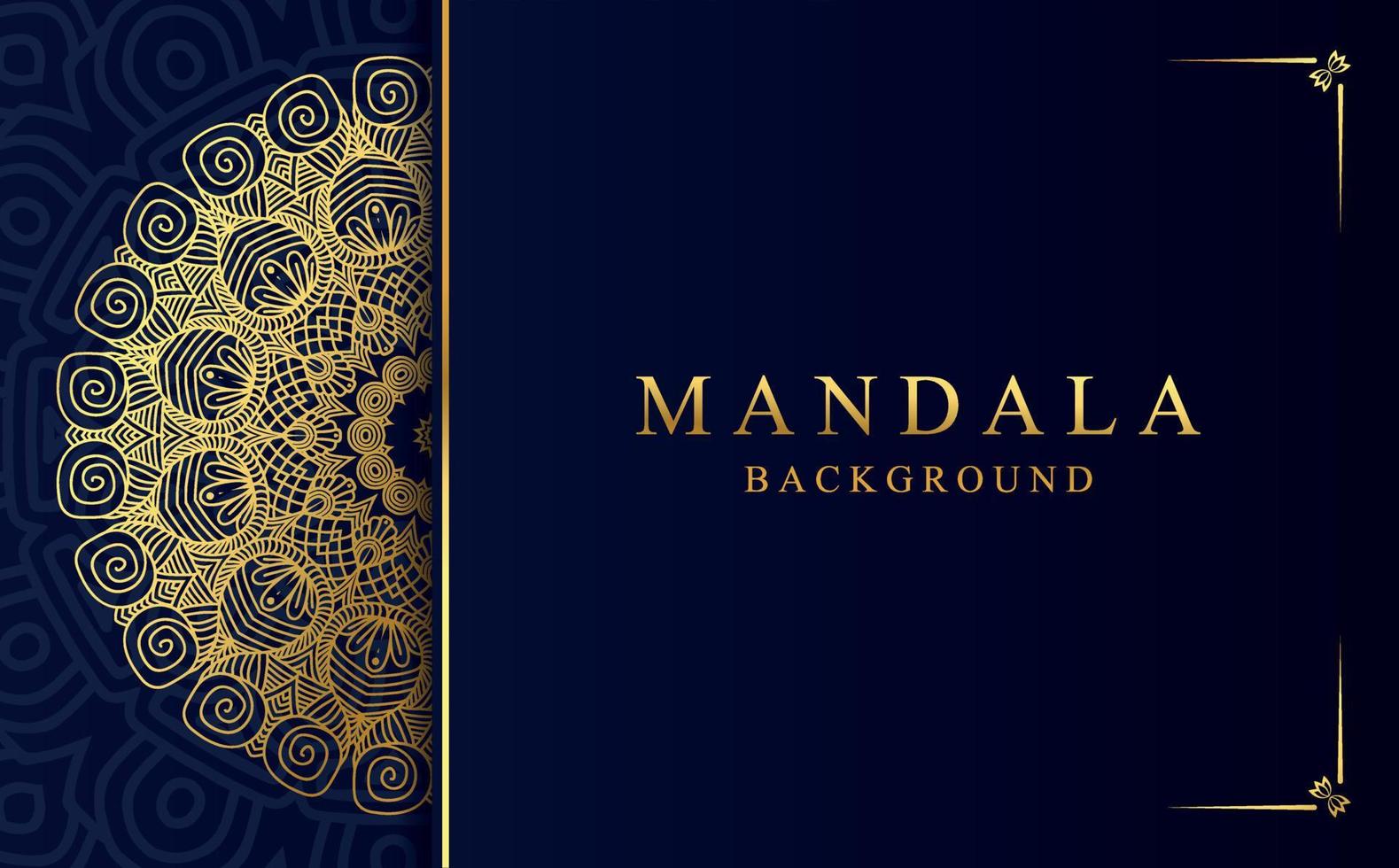 Luxury golden ornamental mandala background. Beautiful arabesque pattern mandala design vector