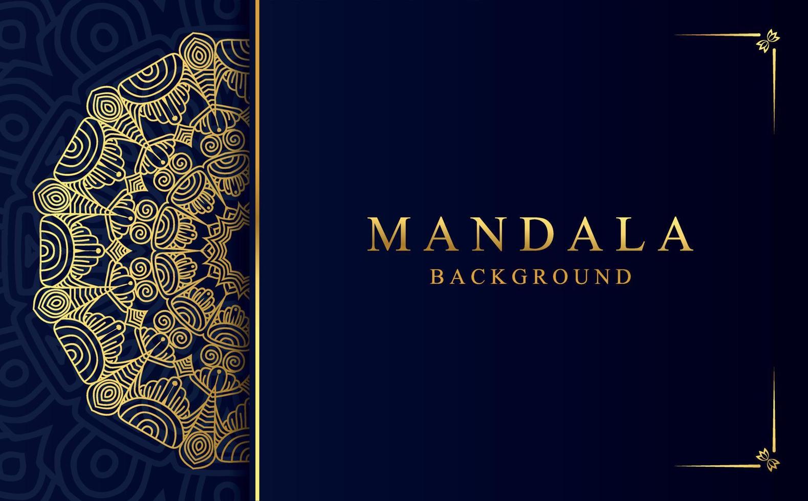 Luxury golden mandala design background in Arabic style vector