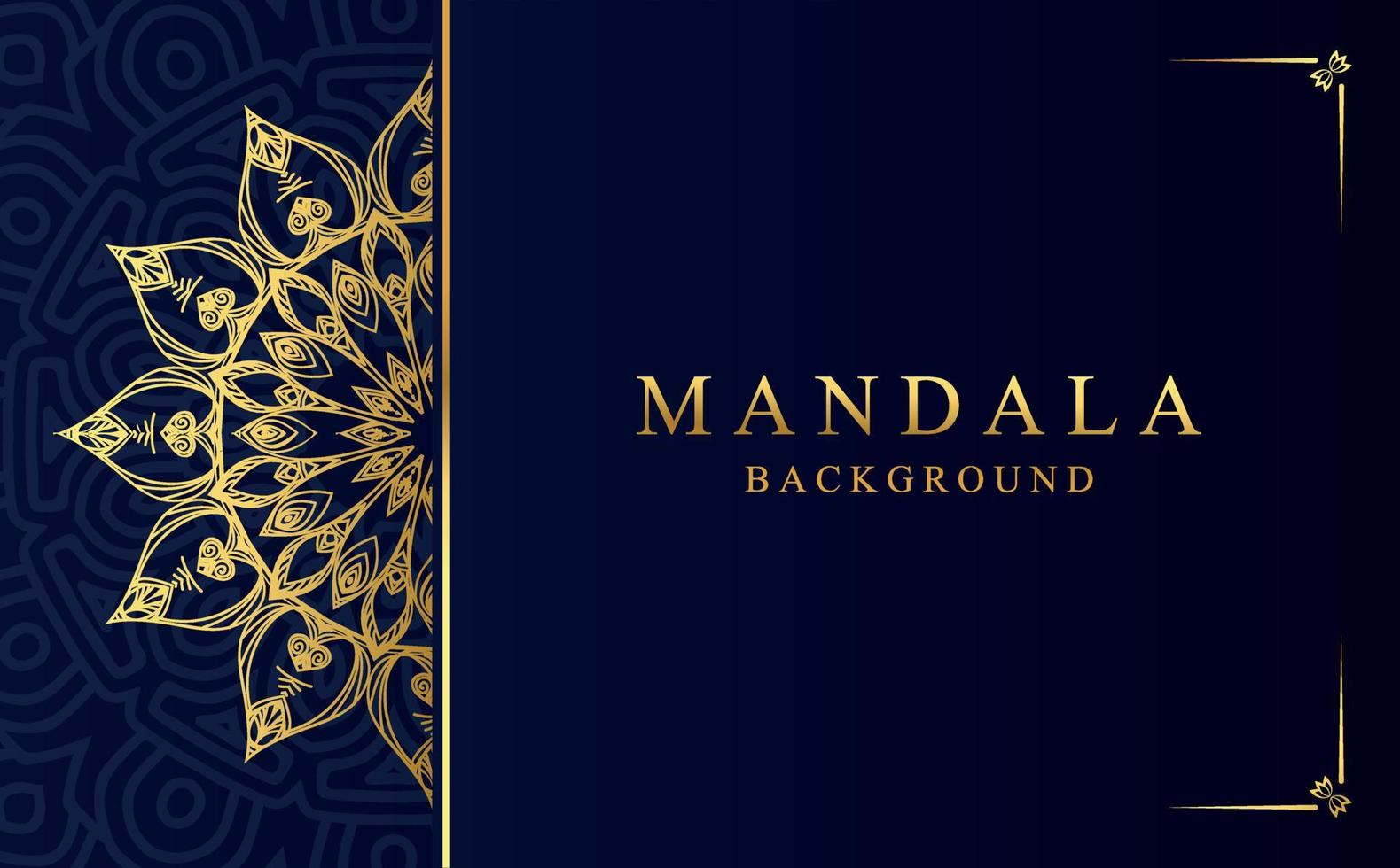 Luxury ornamental mandala background with golden arabesque pattern in Arabic style vector