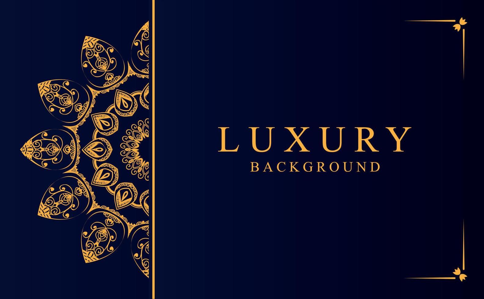 Luxury ornamental mandala background with golden arabesque pattern in Arabic style vector