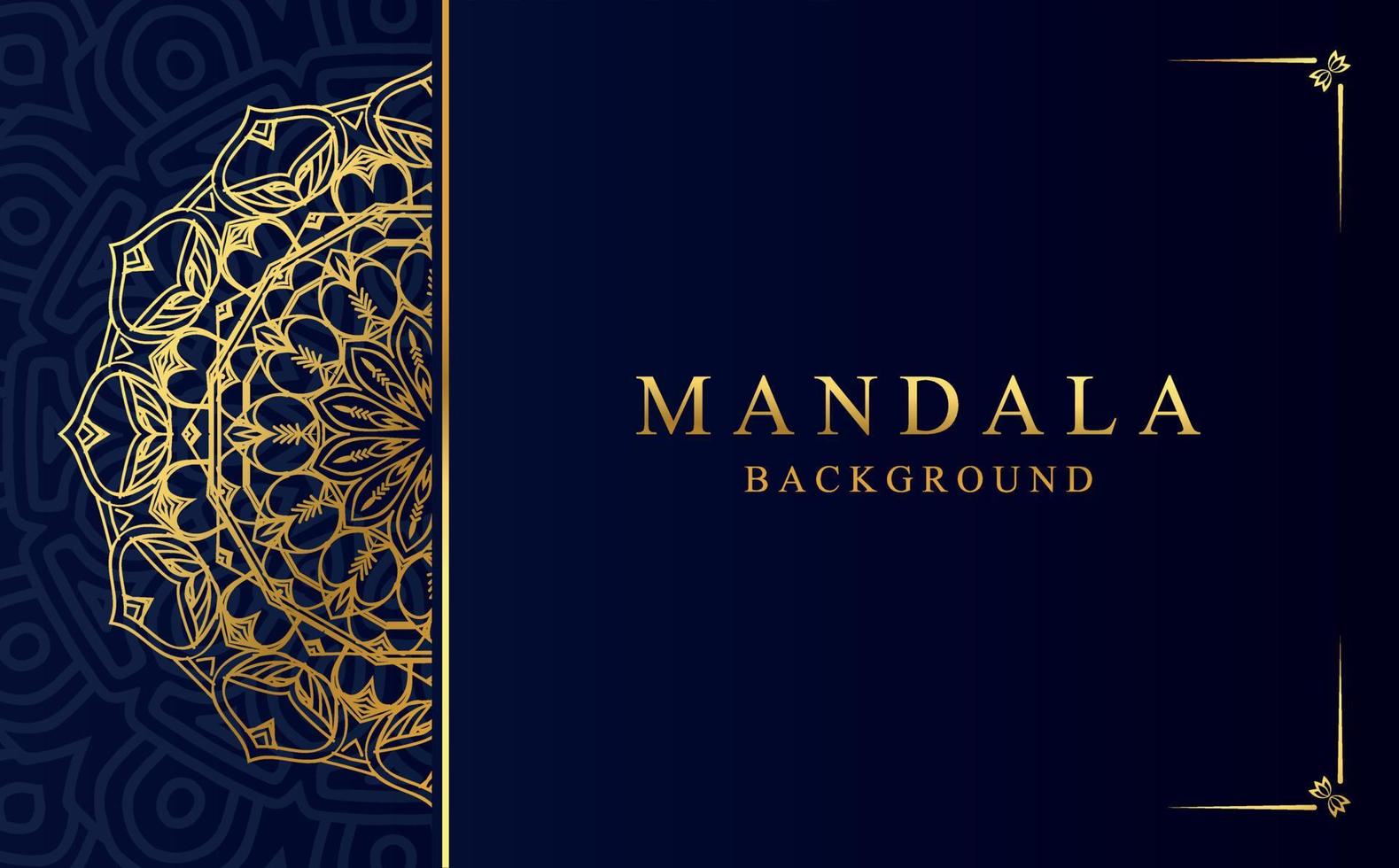 Luxury ornamental mandala background with golden arabesque pattern in Arabic style vector