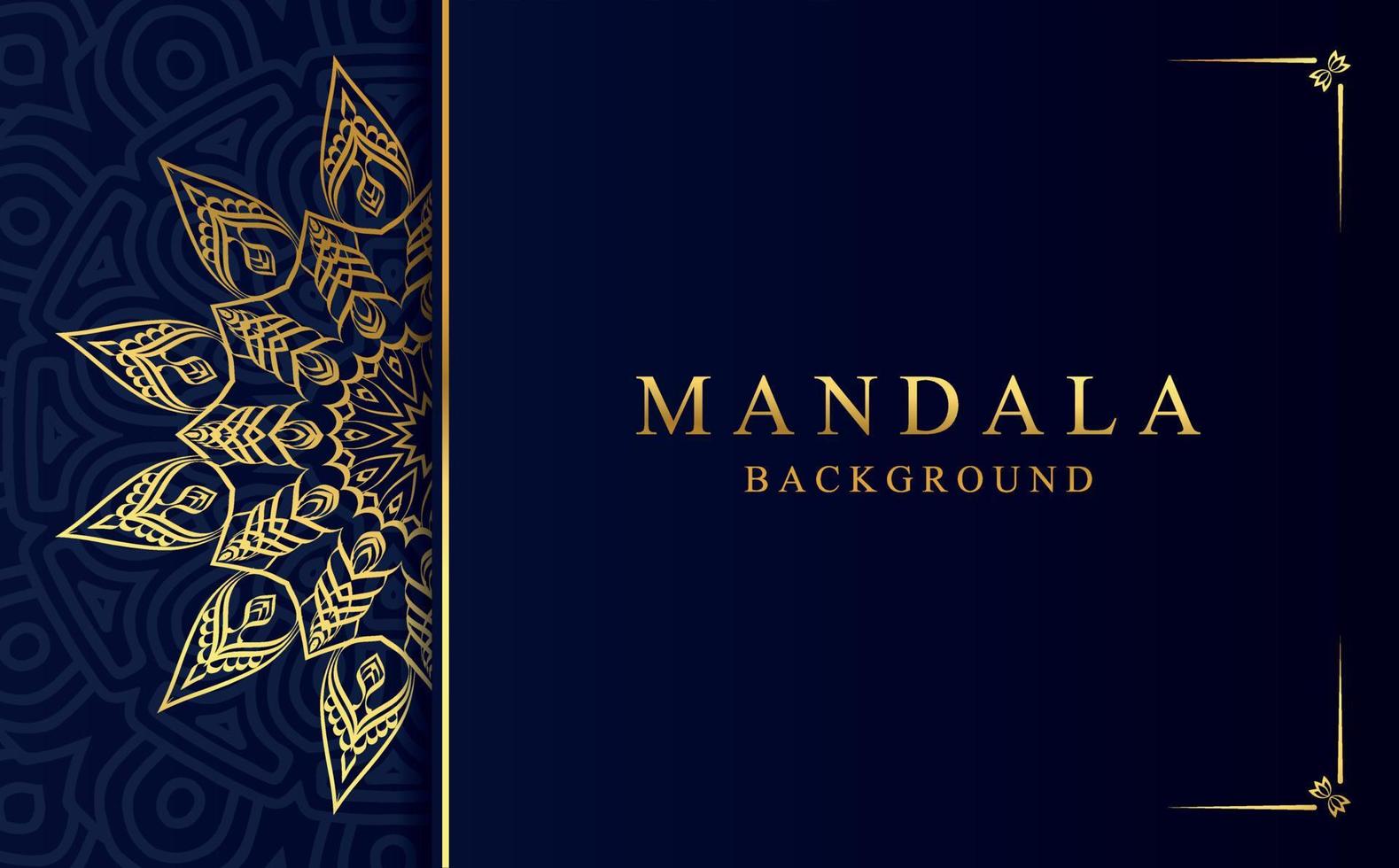 Luxury ornamental mandala background with golden arabesque pattern in Arabic style vector
