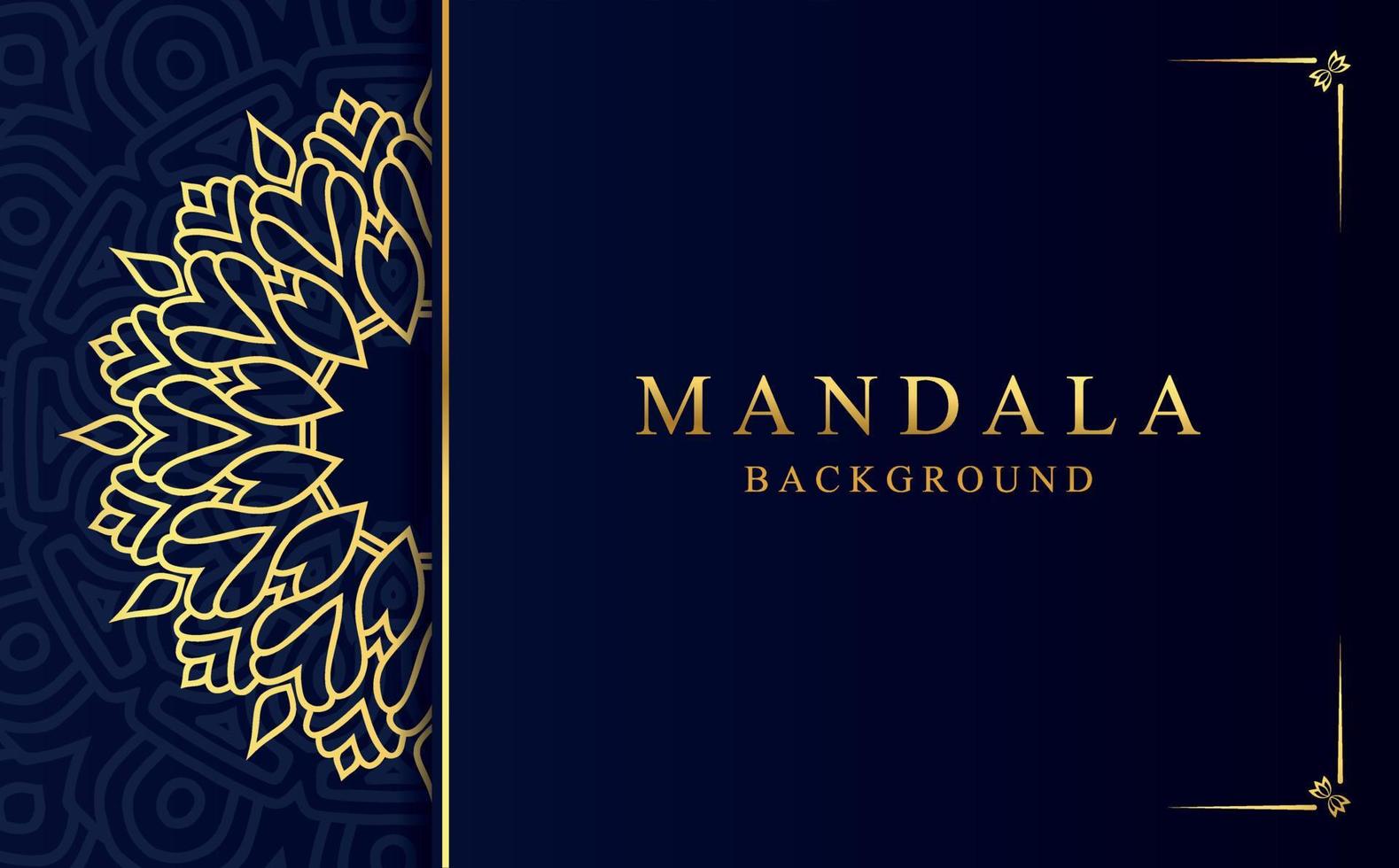 Luxury Arabic mandala design background in gold color vector