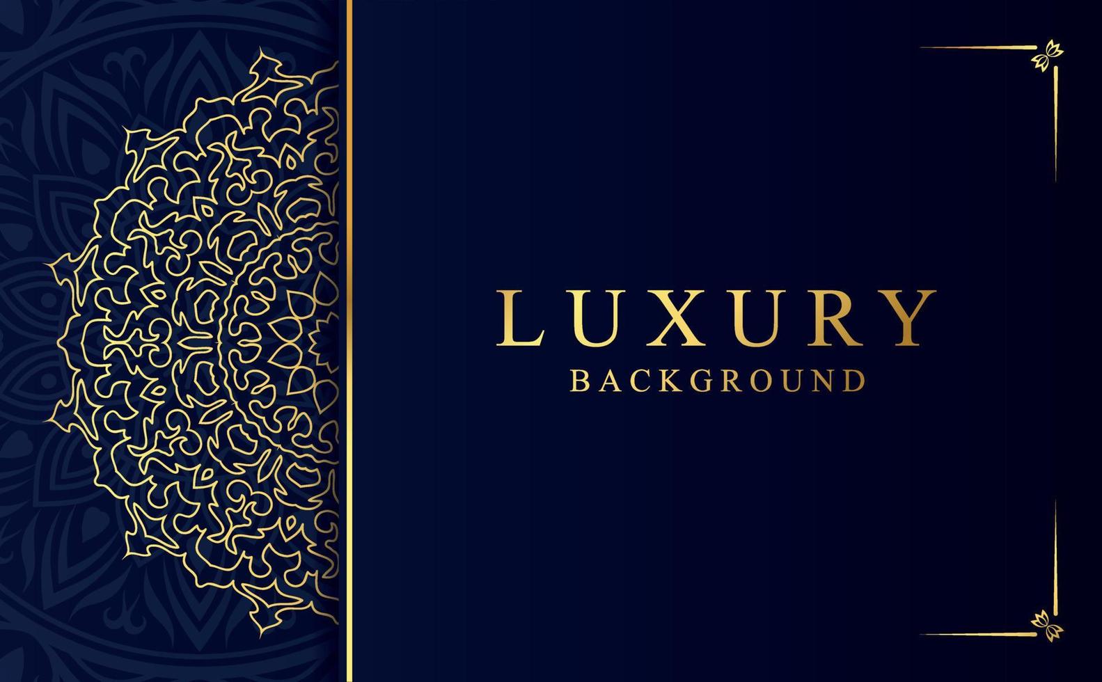 Luxury Arabic mandala design background in gold color vector