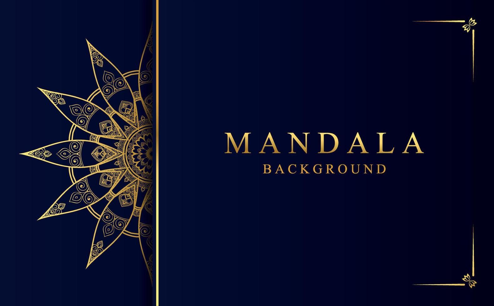 Luxury ornamental mandala background with golden arabesque pattern in Arabic style vector