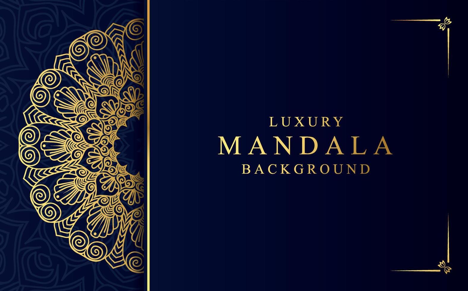 Golden arabesque mandala design background vector illustration