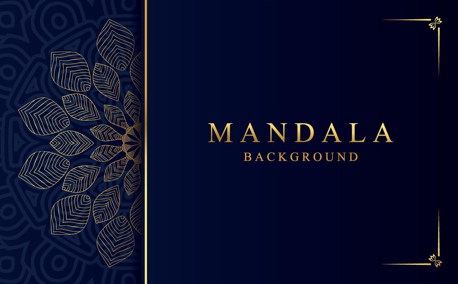 Luxury mandala background in gold color vector