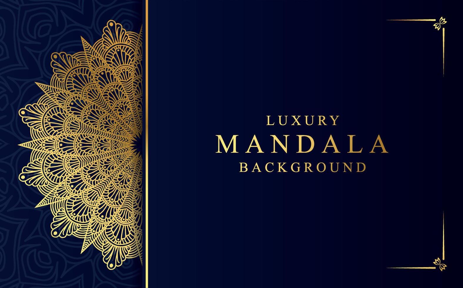 Golden arabesque mandala design background vector illustration