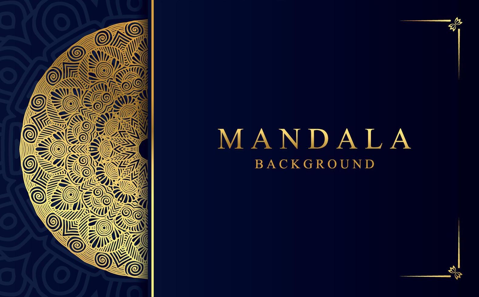 Luxury golden ornamental mandala background. Beautiful arabesque pattern mandala design vector