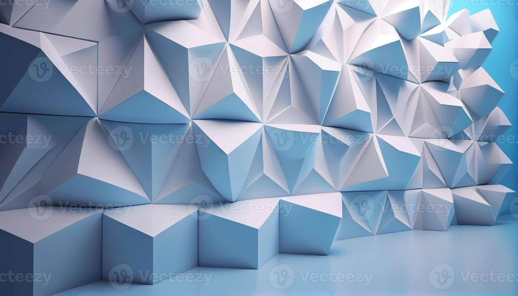 Beautiful futuristic Geometric Blue White background image photo