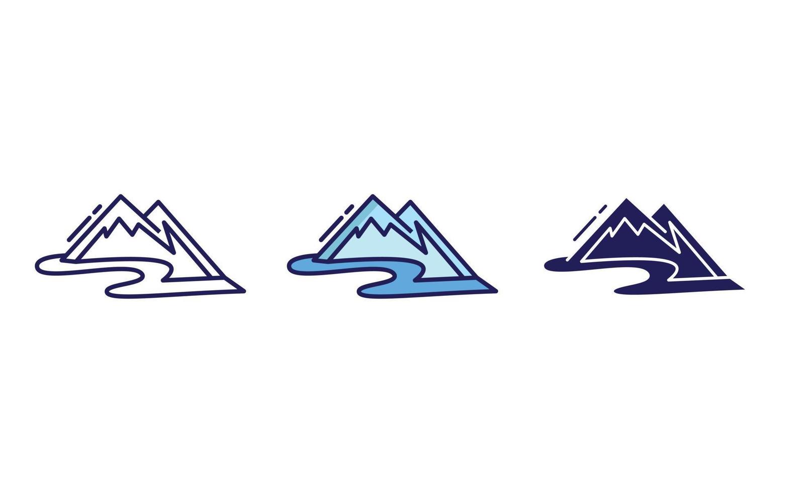 snowy mountain vector icon