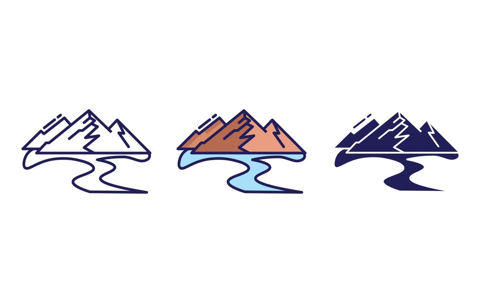 mountain stream vector icon